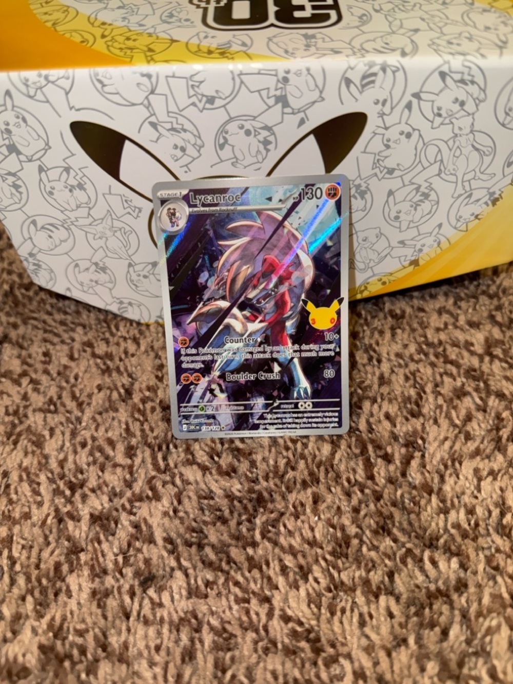 Lycanroc 138/128 - Illustration Rare - Pokemon 30th Celebration